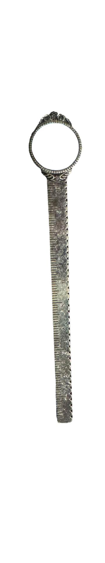 Bookmark Circle with Ruler Silver